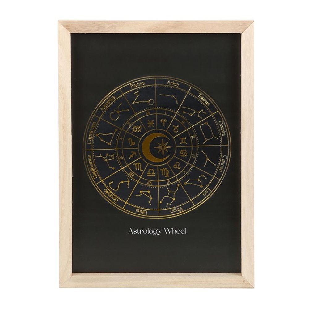 Eleanoras Black Astrology Wheel Framed Wall Art Print Framed Prints