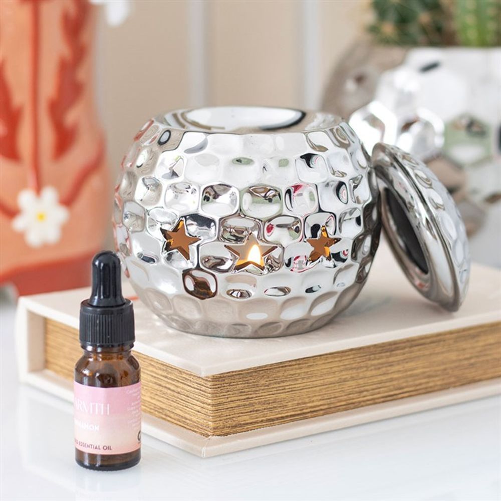 Eleanoras SILVER DISCO BALL OIL BURNER Oil Burners