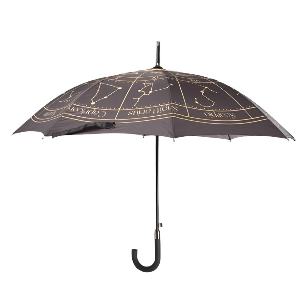Eleanoras Black Astrology Wheel Umbrella Umbrellas