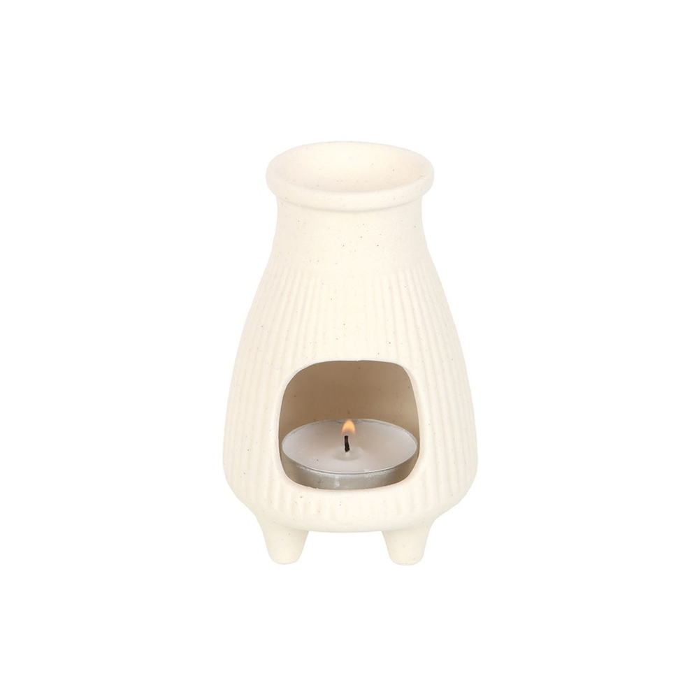 Eleanoras Cream Ribbed Palo Santo Brick Burner 