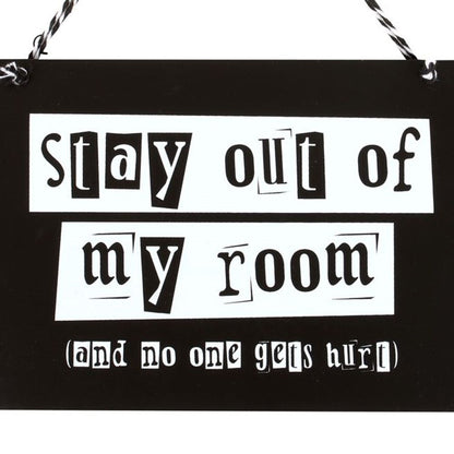 Eleanoras STAY OUT OF MY ROOM HANGING SIGN Signs & Plaques