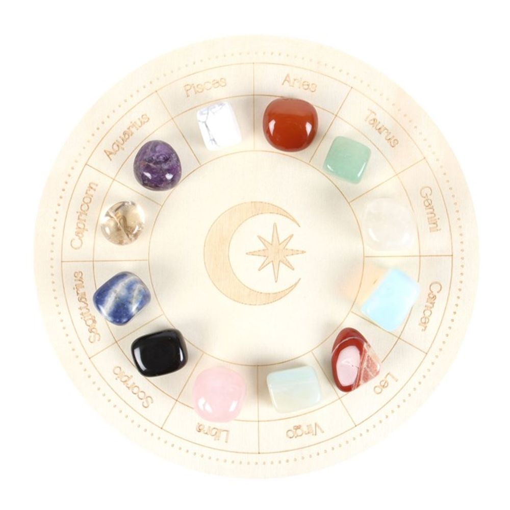 Eleanoras Astrology Wheel Crystal Grid Set Crystals