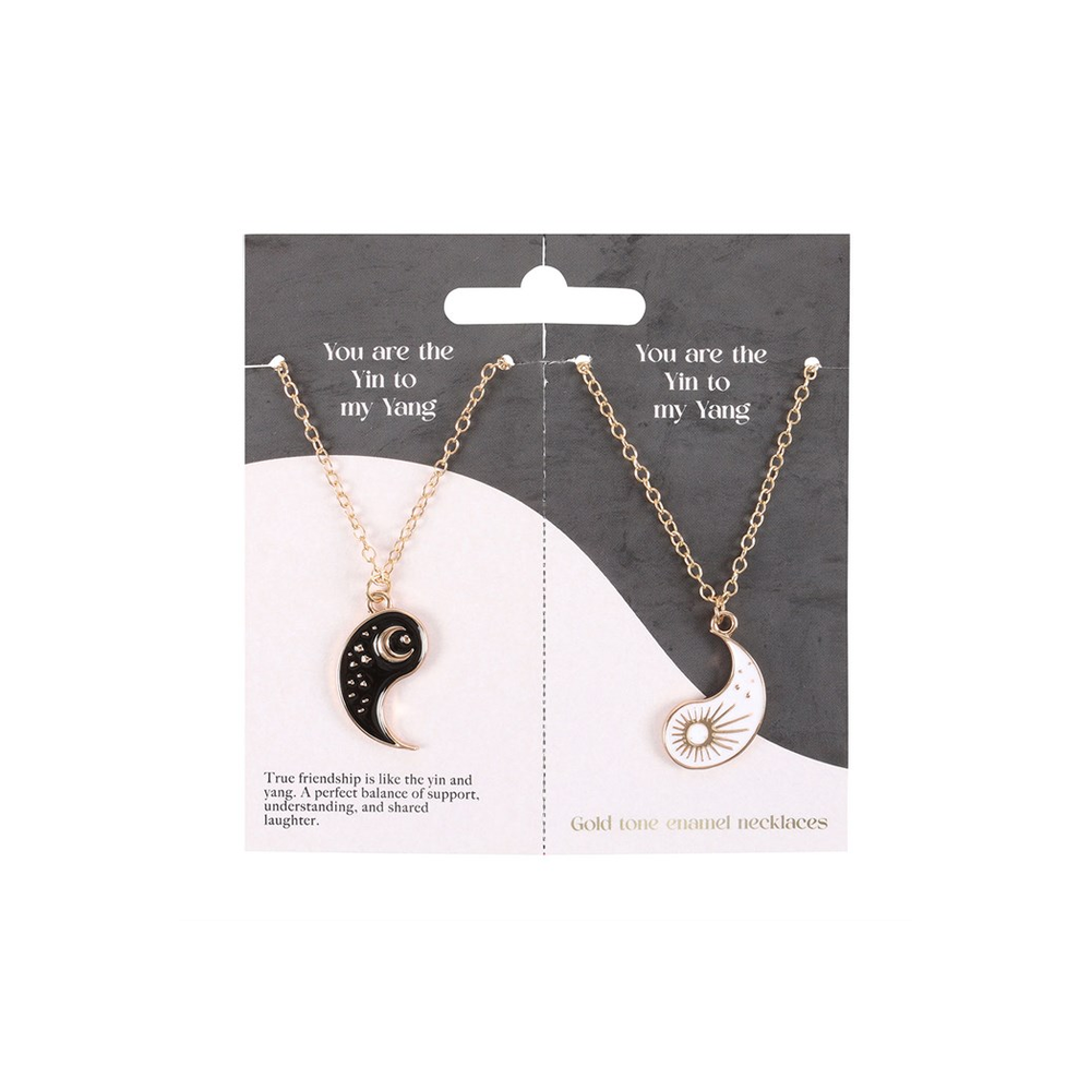 Eleanoras PAIR OF YIN YANG BEST FRIEND PENDANT NECKLACES Jewellery