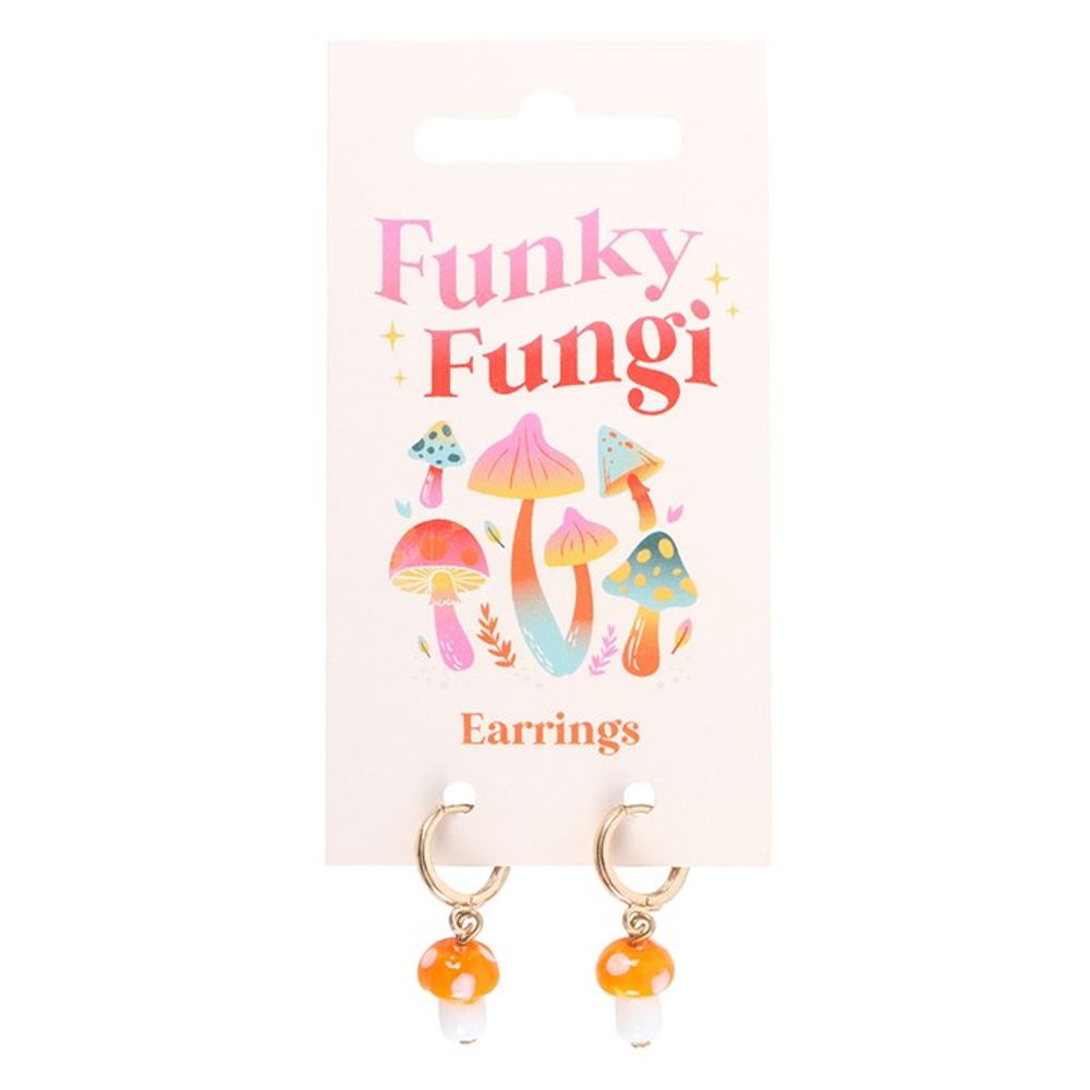 Eleanoras Orange Mushroom Dangle Earrings Jewellery