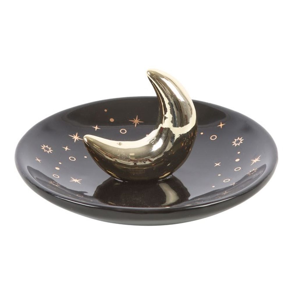 Eleanoras GOLD CRESCENT MOON INCENSE STICK HOLDER Incense Holders