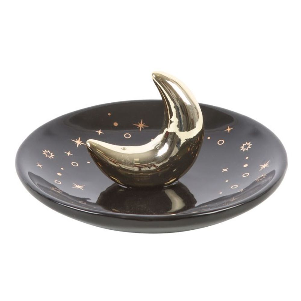 Eleanoras Gold Crescent Moon Incense Stick Holder Incense Holders
