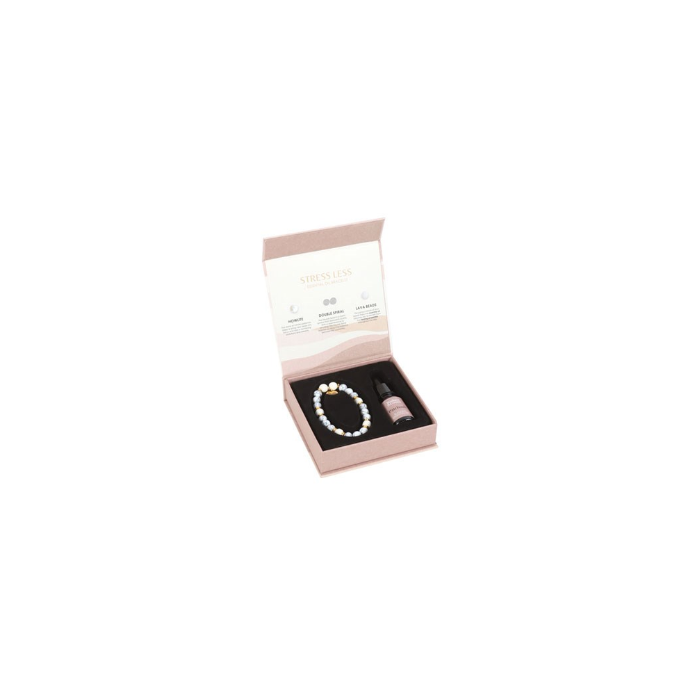 Eleanoras Stress Less Howlite Crystal essentail Oil Bracelet Bracelets