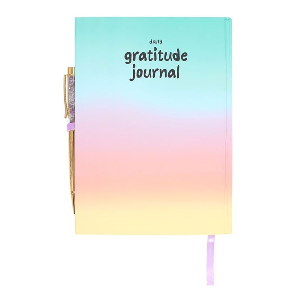 Eleanoras Multi Coloured Gratitude Journal With Amethyst Pen Notebooks & Journals