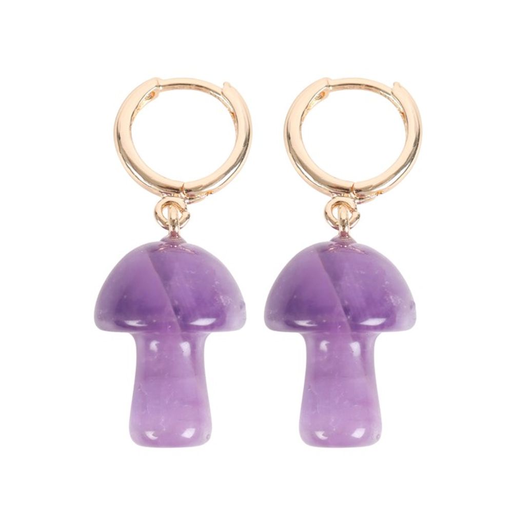 Eleanoras AMETHYST CRYSTAL MUSHROOM EARRINGS Jewellery