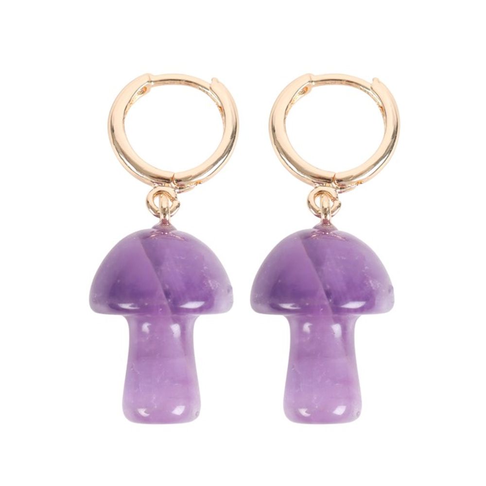 Eleanoras Amethyst Crystal Mushroom Earrings Jewellery