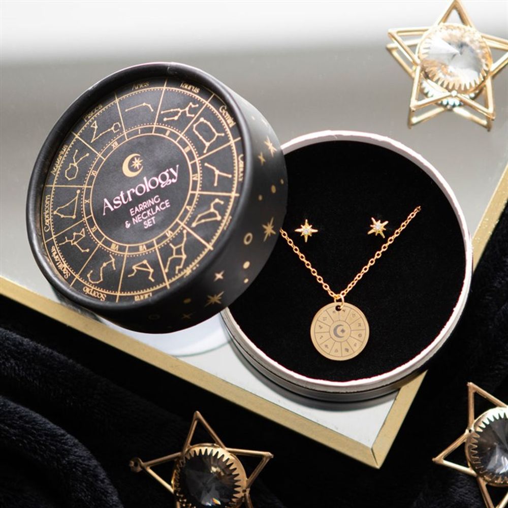 Eleanoras Astrology Wheel Earring & Necklace Set Jewellery