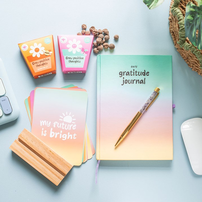 Eleanoras Mindful Moments Affirmation Cards With Wooden Stand Affirmation Cards