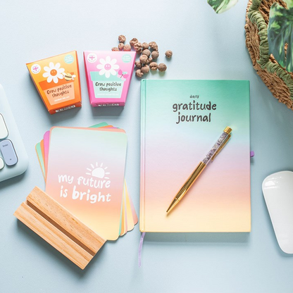 MINDFUL MOMENTS AFFIRMATION CARDS WITH WOODEN STAND