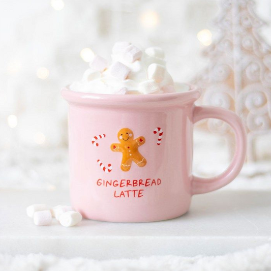 PINK GINGERBREAD LATTE MUG Mugs from Eleanoras