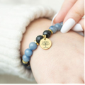 Eleanoras Inner Peace Blue Lace Agate Crystal Essential Oil Bracelet Bracelets