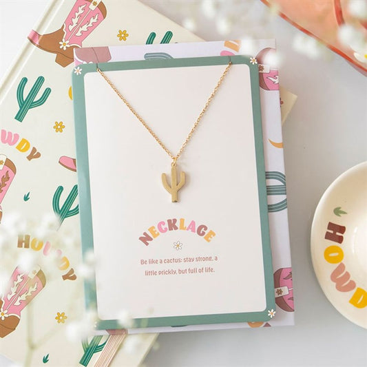 Eleanoras CACTUS NECKLACE ON GREETINGS CARD Jewellery