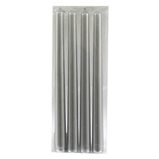 Eleanoras SET OF 4 SILVER TAPER CANDLES CANDLES