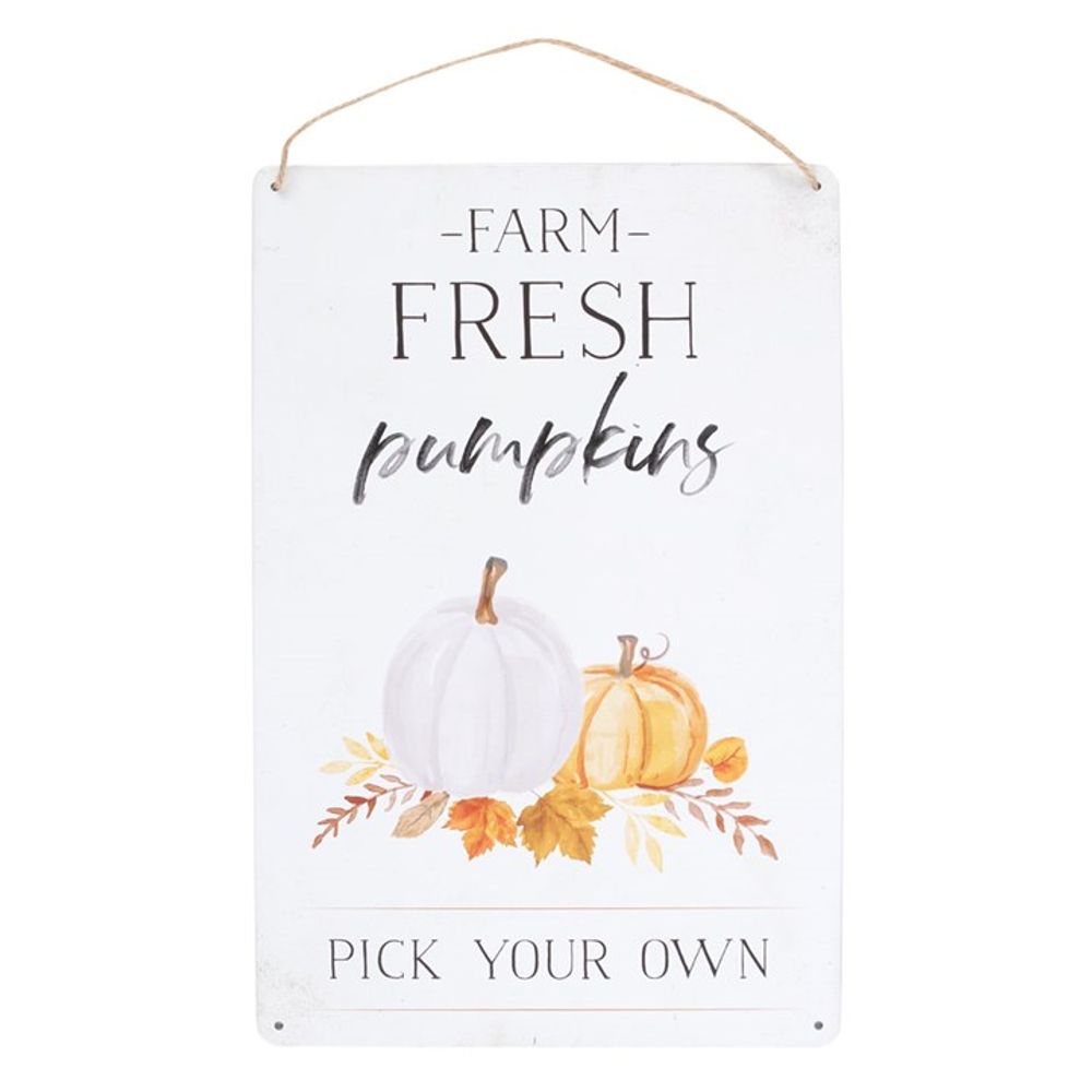 Eleanoras Farm Fresh Pumpkins Metal Hanging Sign 