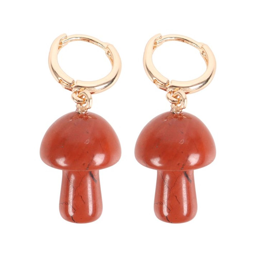 Eleanoras RED JASPER CRYSTAL MUSHROOM EARRINGS JEWELLERY