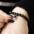 Eleanoras Spider Black Obsidian Beaded Bracelet Bracelets