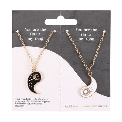 Eleanoras PAIR OF YIN YANG BEST FRIEND PENDANT NECKLACES Jewellery