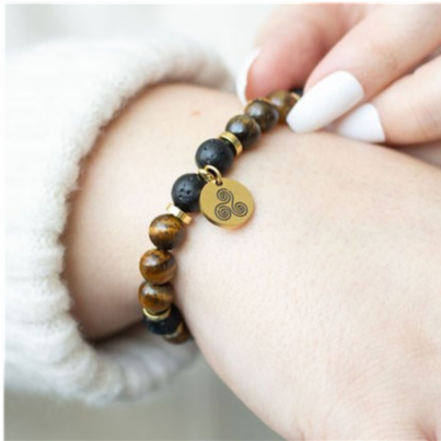 Eleanoras Confidence Tigers Eye Crystal Essential Oil Bracelet Jewellery