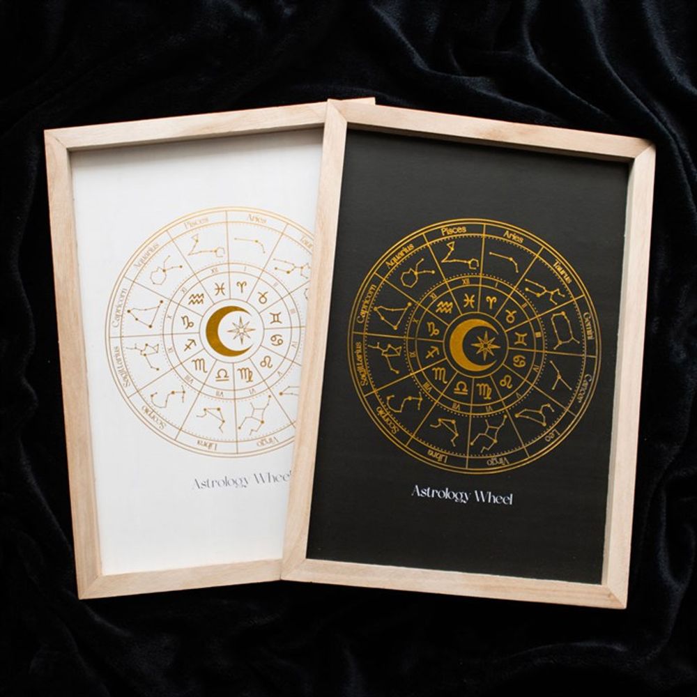 Eleanoras Black Astrology Wheel Framed Wall Art Print Framed Prints