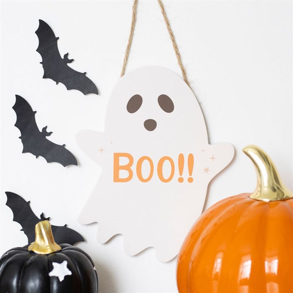 Eleanoras GHOST SHAPED HANGING SIGN Signs & Plaques