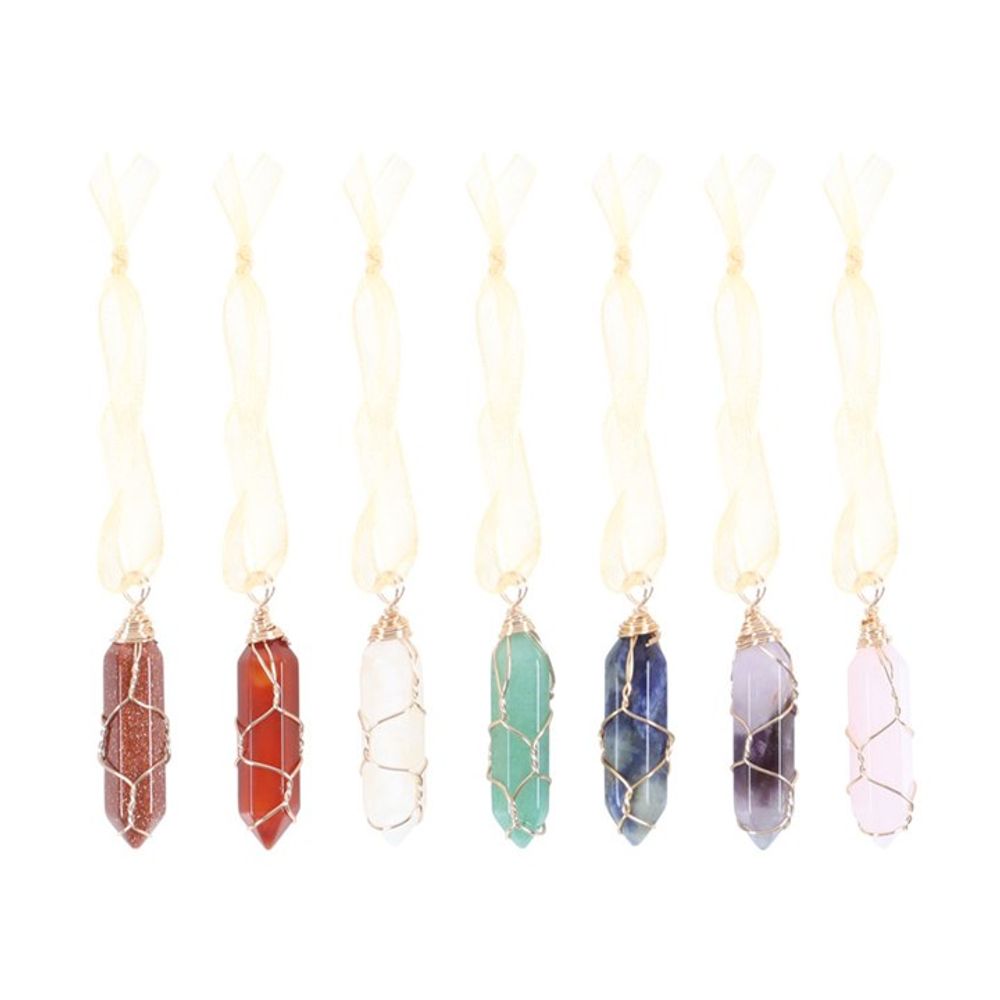 Eleanoras SET OF 7 HANGING CRYSTAL TREE DECORATIONS 