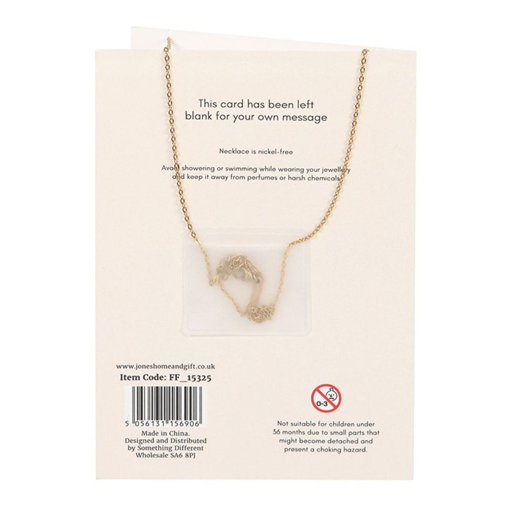 Eleanoras Pink Aura Crystal Mushroom Necklace Greeting Card Jewellery