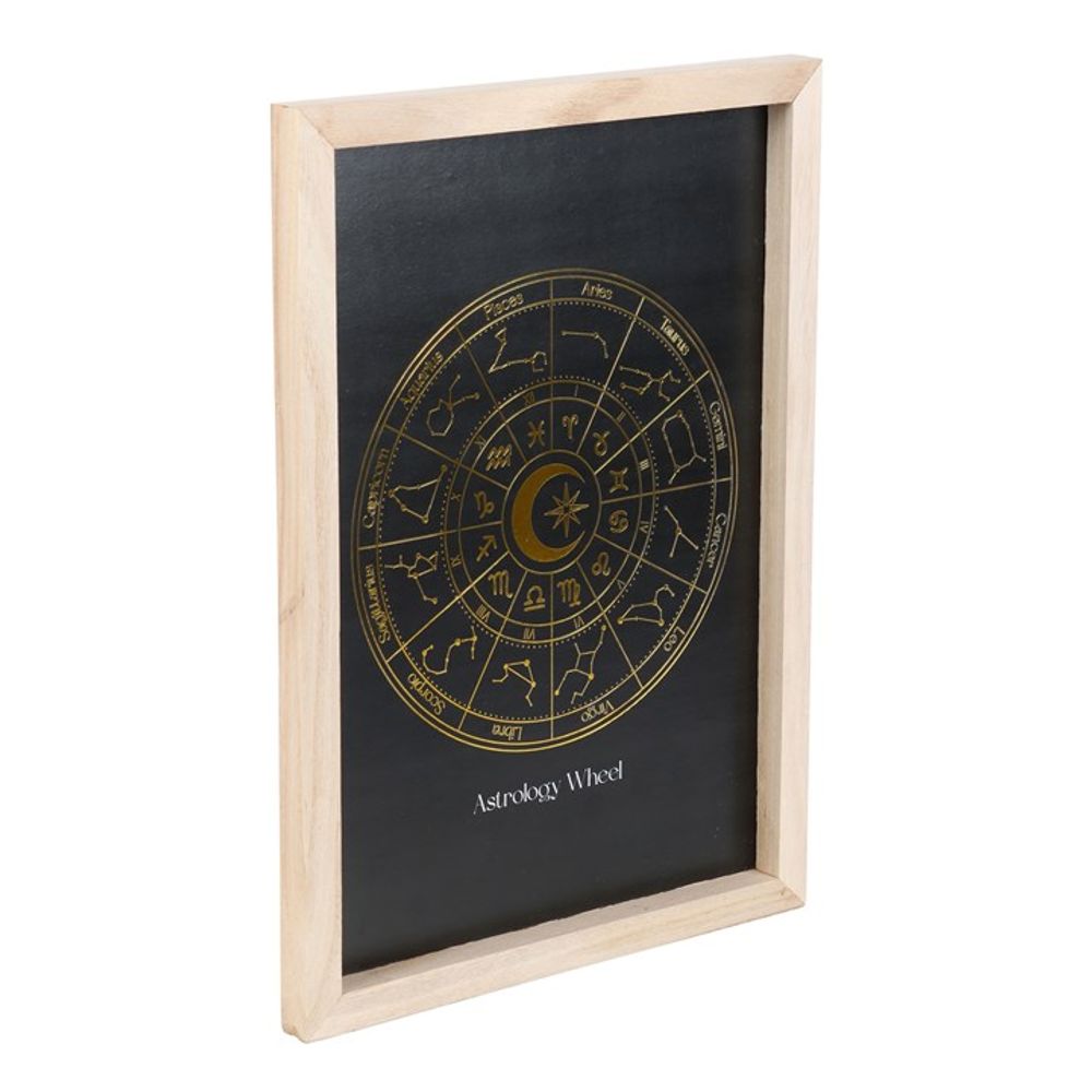 Eleanoras Black Astrology Wheel Framed Wall Art Print Framed Prints