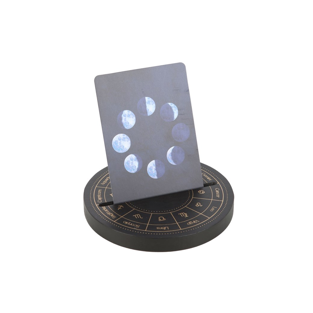 Eleanoras Black Astrology Wheel Tarot Card Stand 