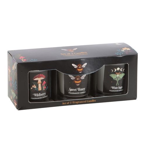 Eleanoras Dark Forest Votive Candle Trio Candles