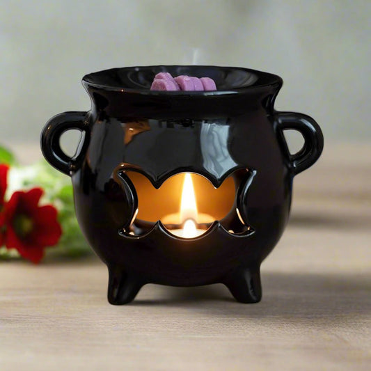 TRIPLE MOON CAULDRON OIL BURNER