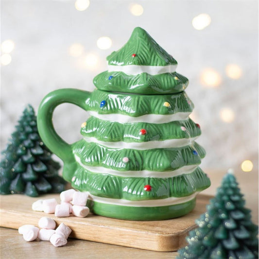 Eleanoras GREEN CHRISTMAS TREE SHAPED MUG Mugs