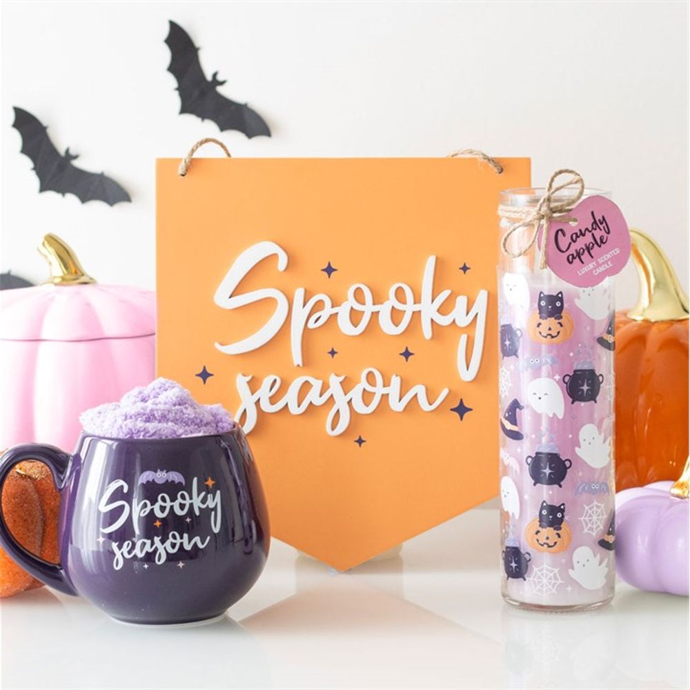 Eleanoras SPOOKY SEASON ORANGE HANGING SIGN Signs & Plaques