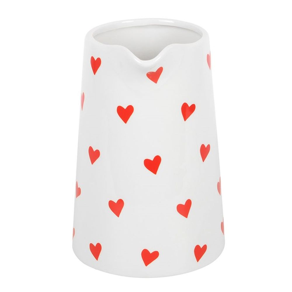 Eleanoras HEART PRINT CERAMIC FLOWER JUG Vases