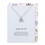 Eleanoras Forget Me Not Flower Necklace On Greeting Card Jewellery