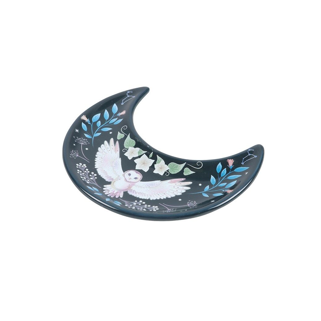 Eleanoras Crescent Moon Owl Trinket Dish Jewellery Storage