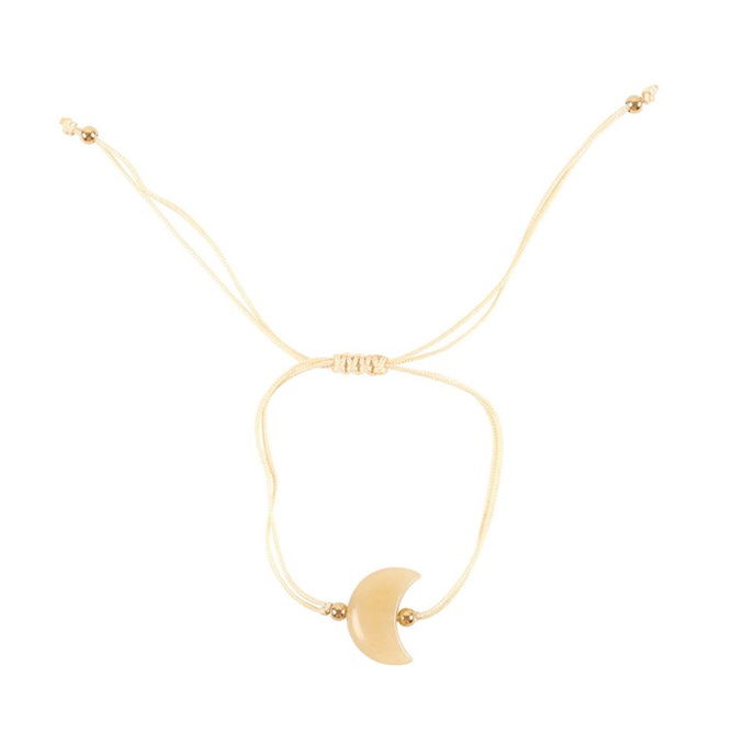 Eleanoras Be Brave Yellow Jade Crystal Moon Bracelet Jewellery
