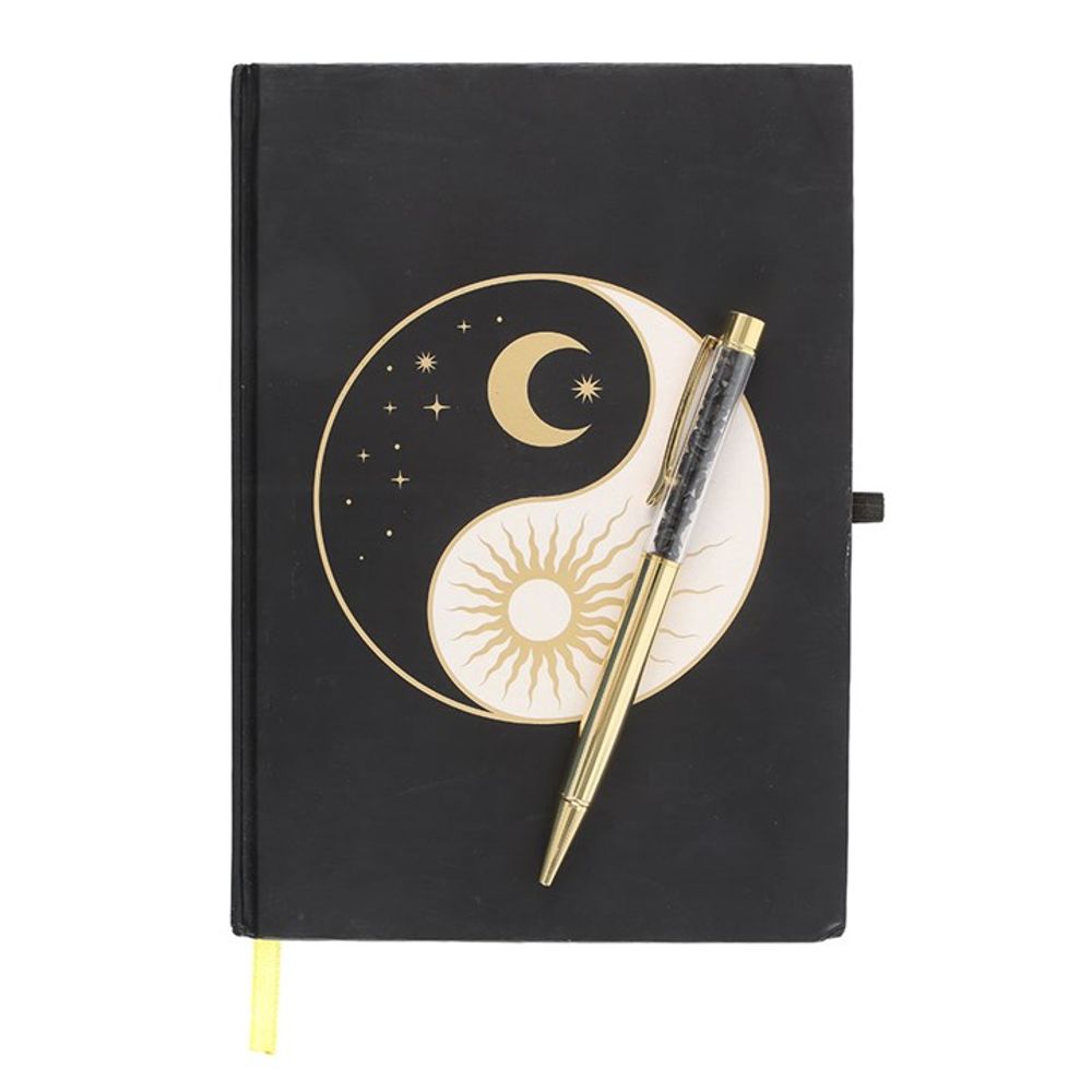 Eleanoras YIN YANG JOURNAL WITH BLACK OBSIDIAN PEN Notebooks & Journals