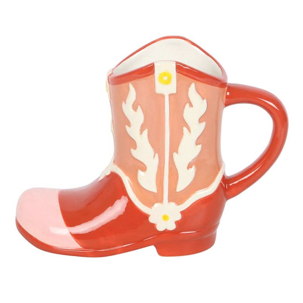 Eleanoras Pink Cowboy Boot Shaped Mug Mugs