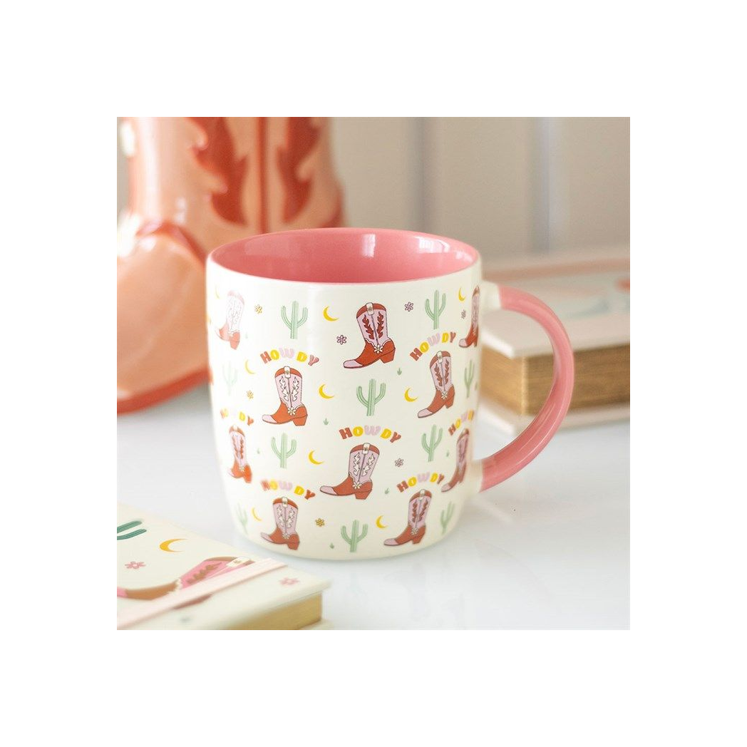 Eleanoras HOWDY COWBOY BOOT PRINT MUG Mugs