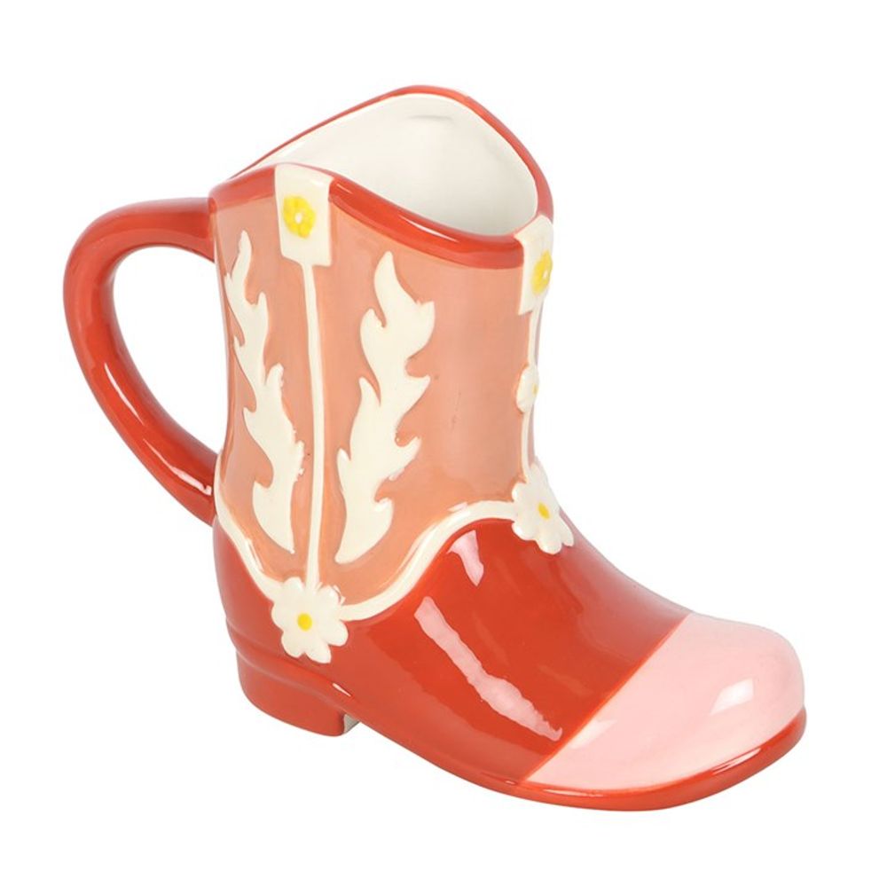 Eleanoras Pink Cowboy Boot Shaped Mug Mugs