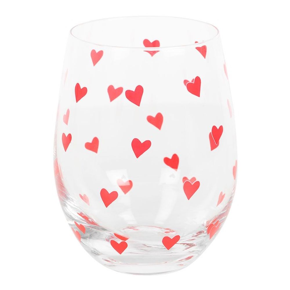 Eleanoras HEART PRINT STEMLESS GLASS Drinkware