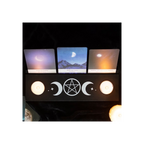 Eleanoras Black Triple Moon Tarot Card Stand Tealight Holder 