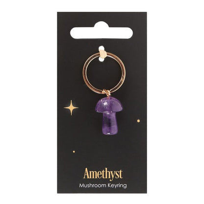 Eleanoras AMETHYST CRYSTAL MUSHROOM KEYRING Keyrings