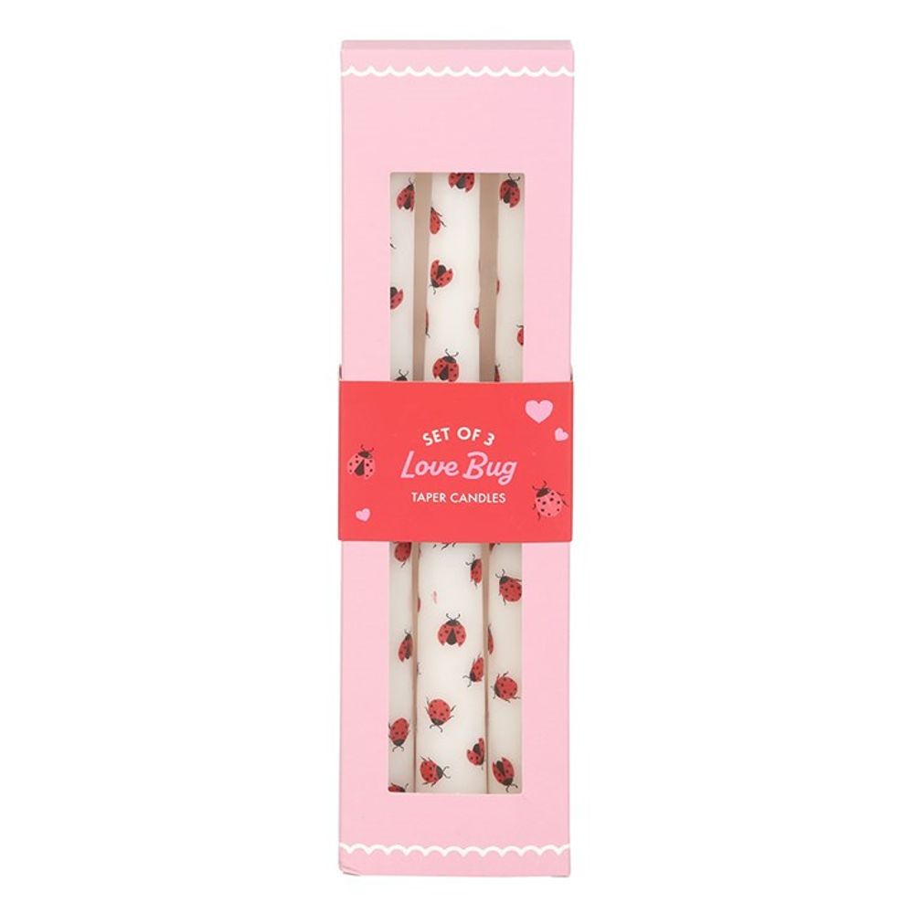 Eleanoras Set Of 3 Love Bug Ladybird Taper Candles Candles