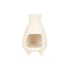 Eleanoras Cream Ribbed Palo Santo Burner 