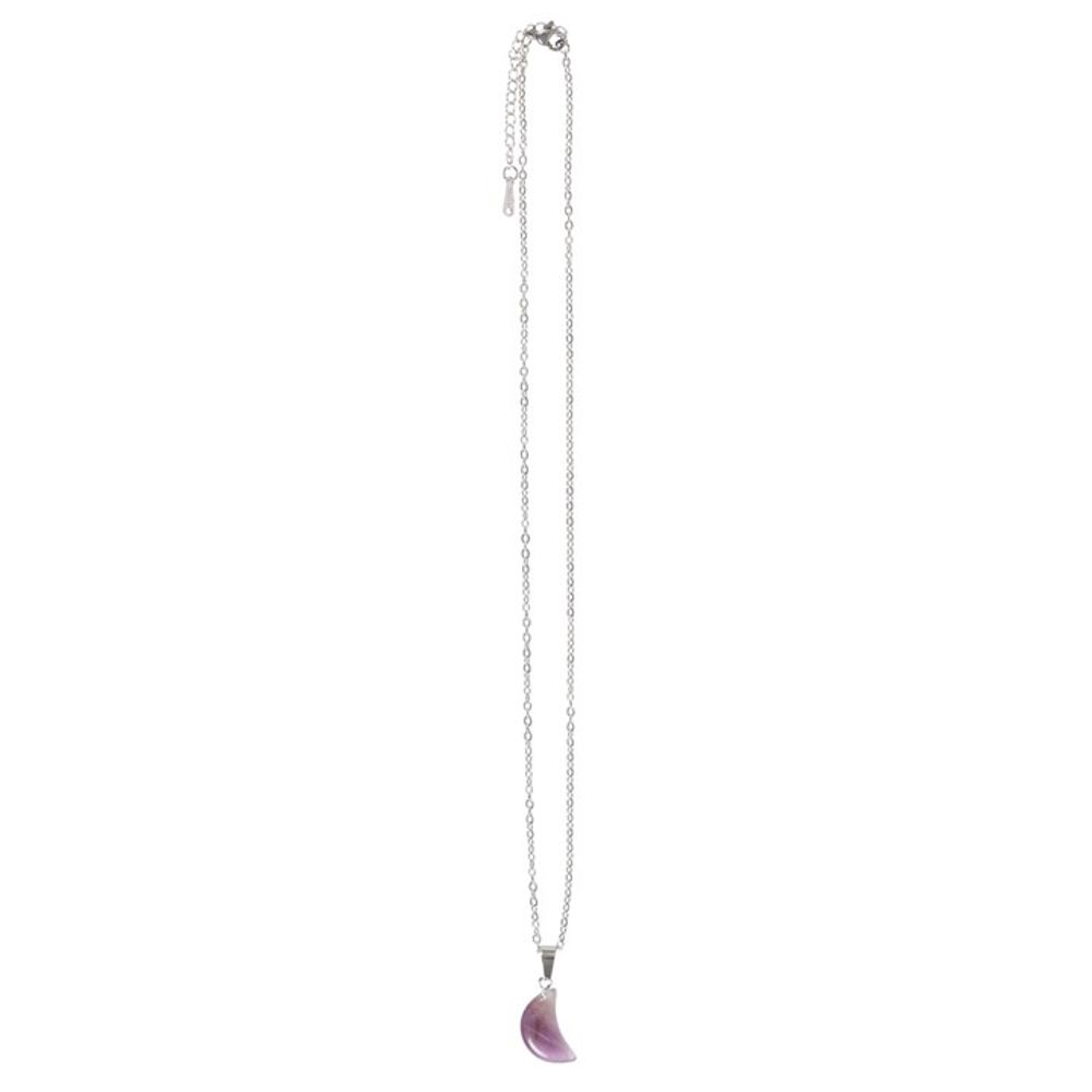 Eleanoras AMETHYST CRYSTAL MOON NECKLACE ON GREETING CARD Jewellery